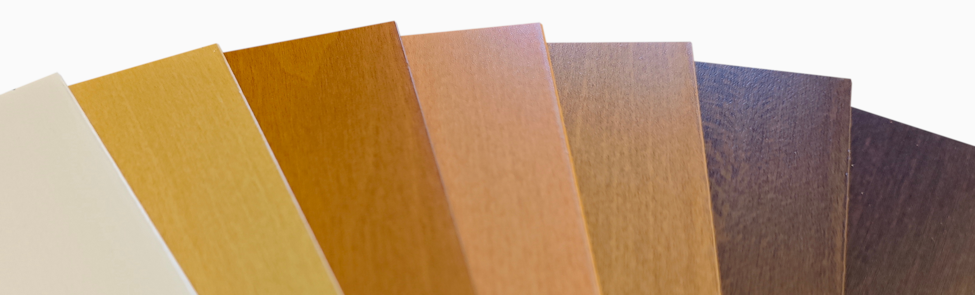 Gama de colores de persianas de madera ECO